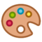 Artist Palette emoji on HTC